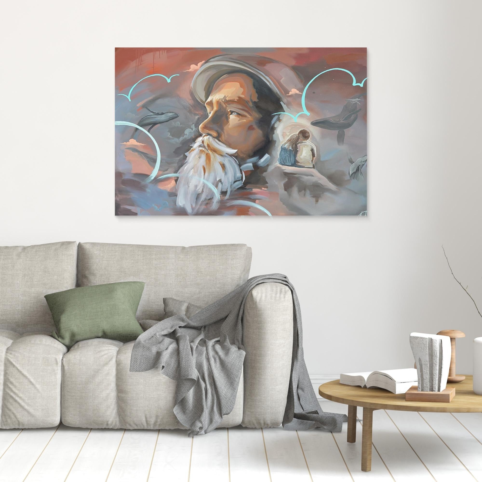 Canvas Print: "Contemplating Man"